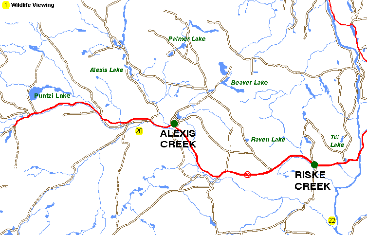 Alexis Creek Map